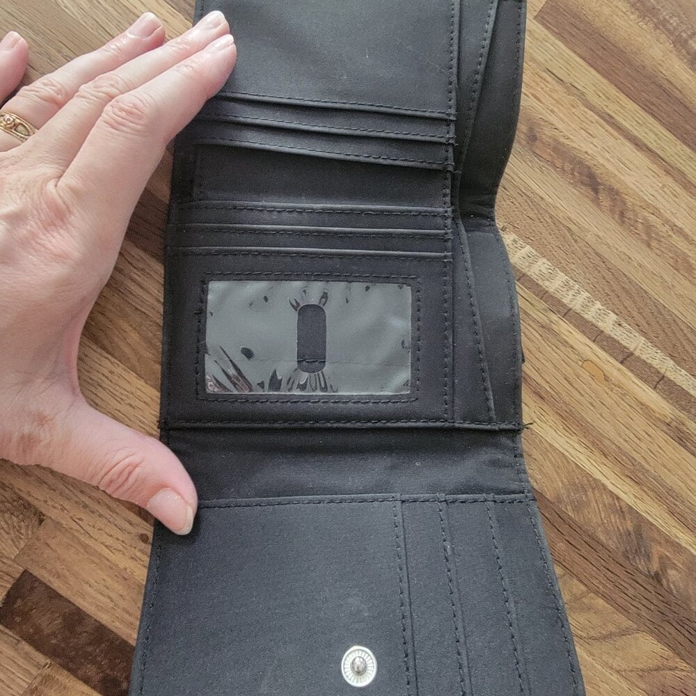 XOXO brown trifold wallet with silver buckle hardware - Picture 4 of 13
